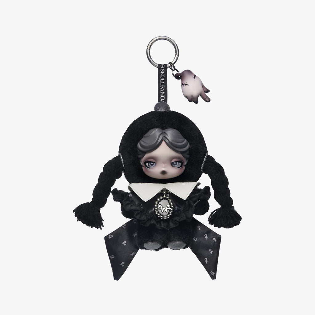 SKULLPANDA × Wednesday Plush (Version Vestido Clásico）