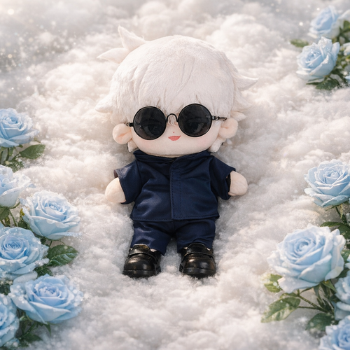 Gojo Satoru Plush Wonderland Jujutsu Kaisen 20cm Plush (Version con ropa de instituto)