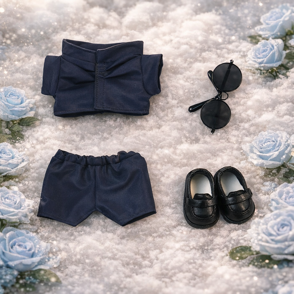 Gojo Satoru Plush Wonderland Jujutsu Kaisen 20cm Plush (Version con ropa de instituto)