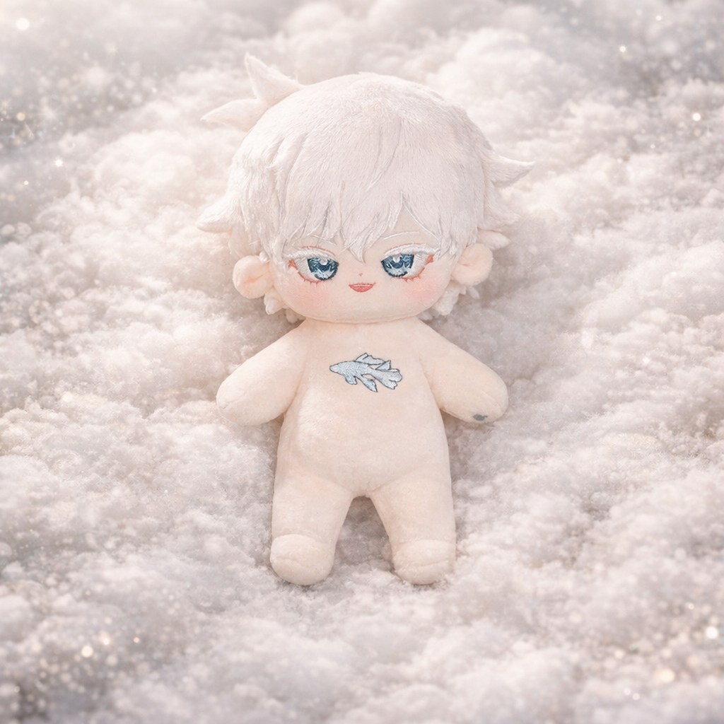 Gojo Satoru Plush Wonderland Jujutsu Kaisen 20cm Plush (Version con ropa de instituto)