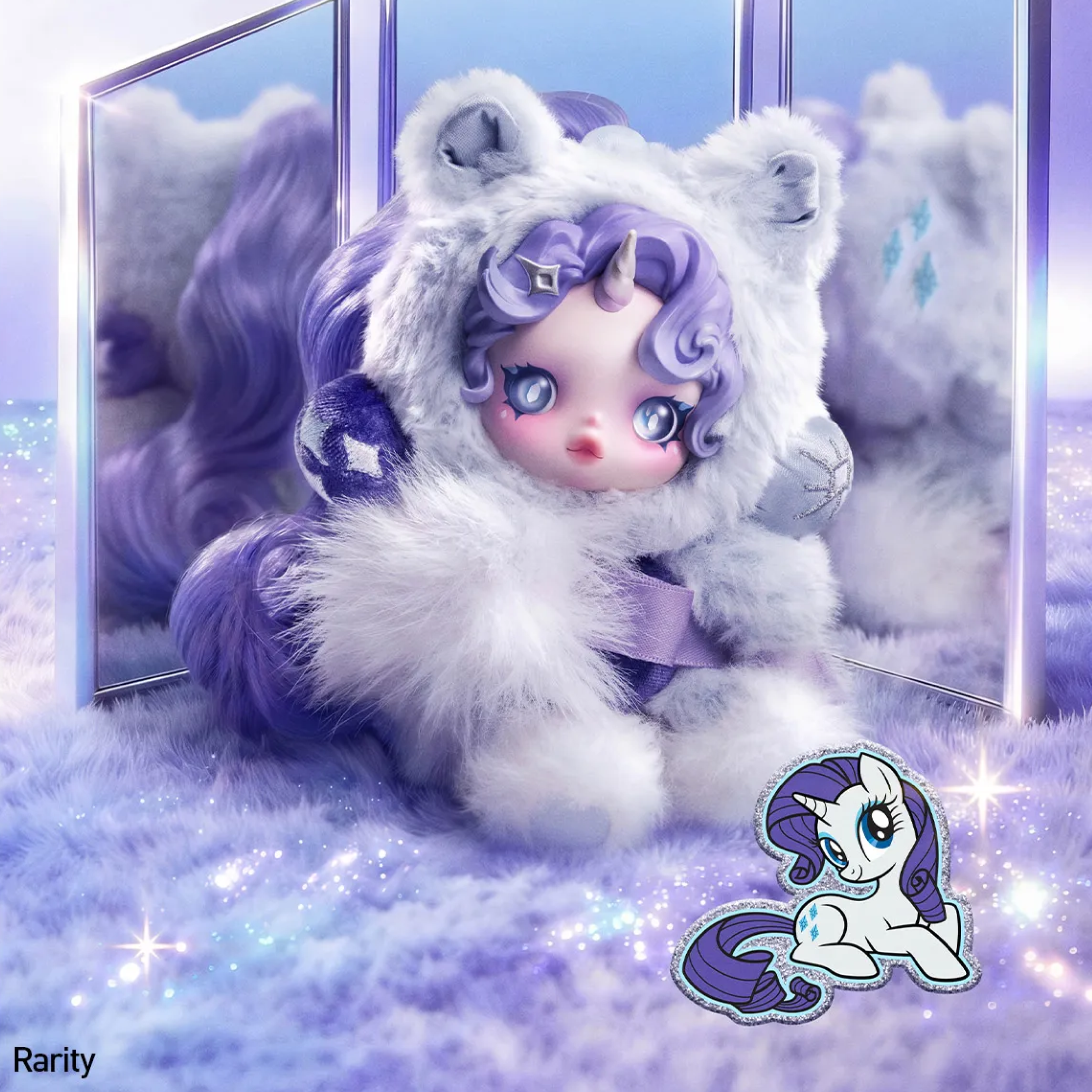 SKULLPANDA × My Little Pony Series Plush Doll Pendant